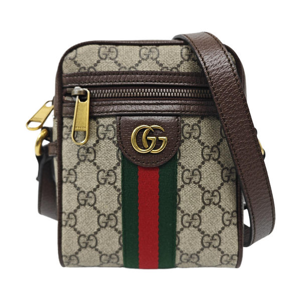 Ophidia Small Monogram Coated Canvas Beige