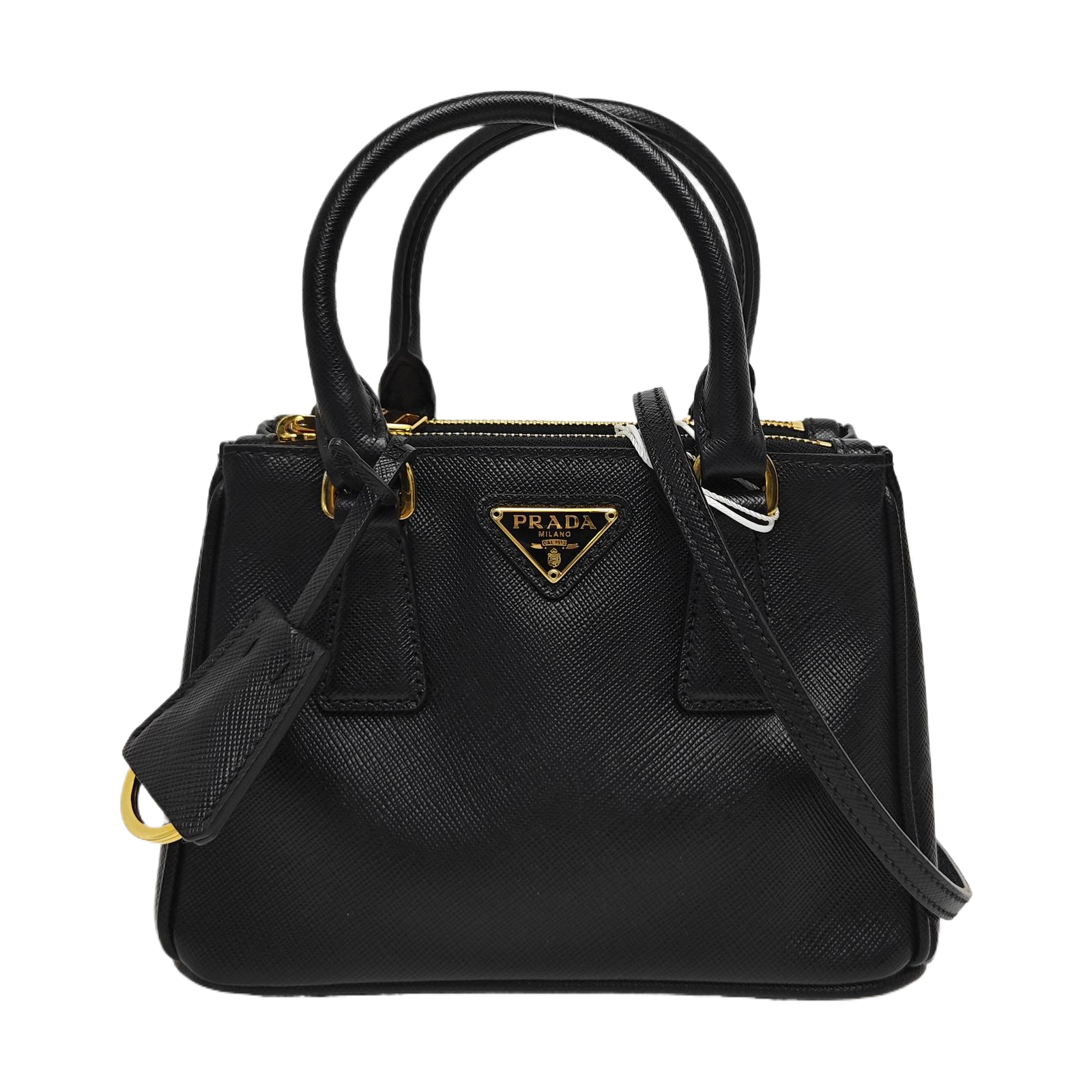 Galleria Super Mini Saffiano Calfskin Black