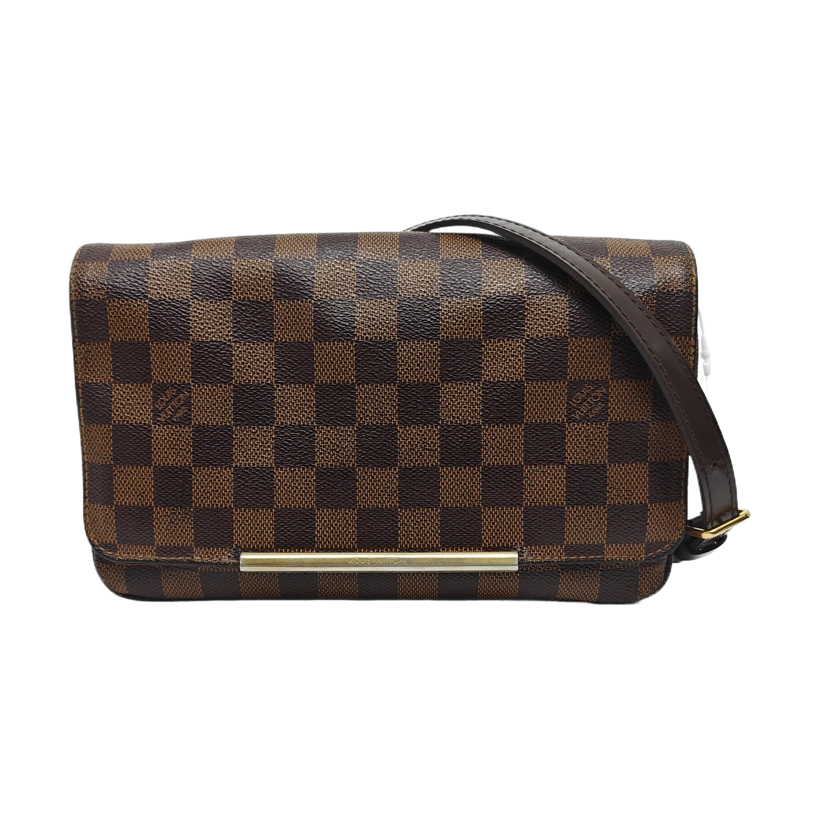 HOXTON Damier Ebene Coated Canvas Brown