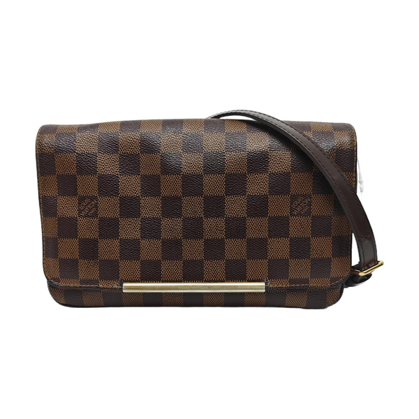 HOXTON Damier Ebene Coated Canvas Brown