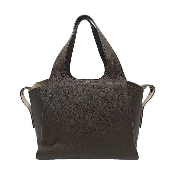 Calfskin Top Handle Bag Gray