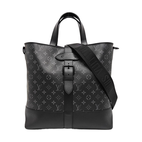Monogram Coated Canvas Shoulder Bag Black