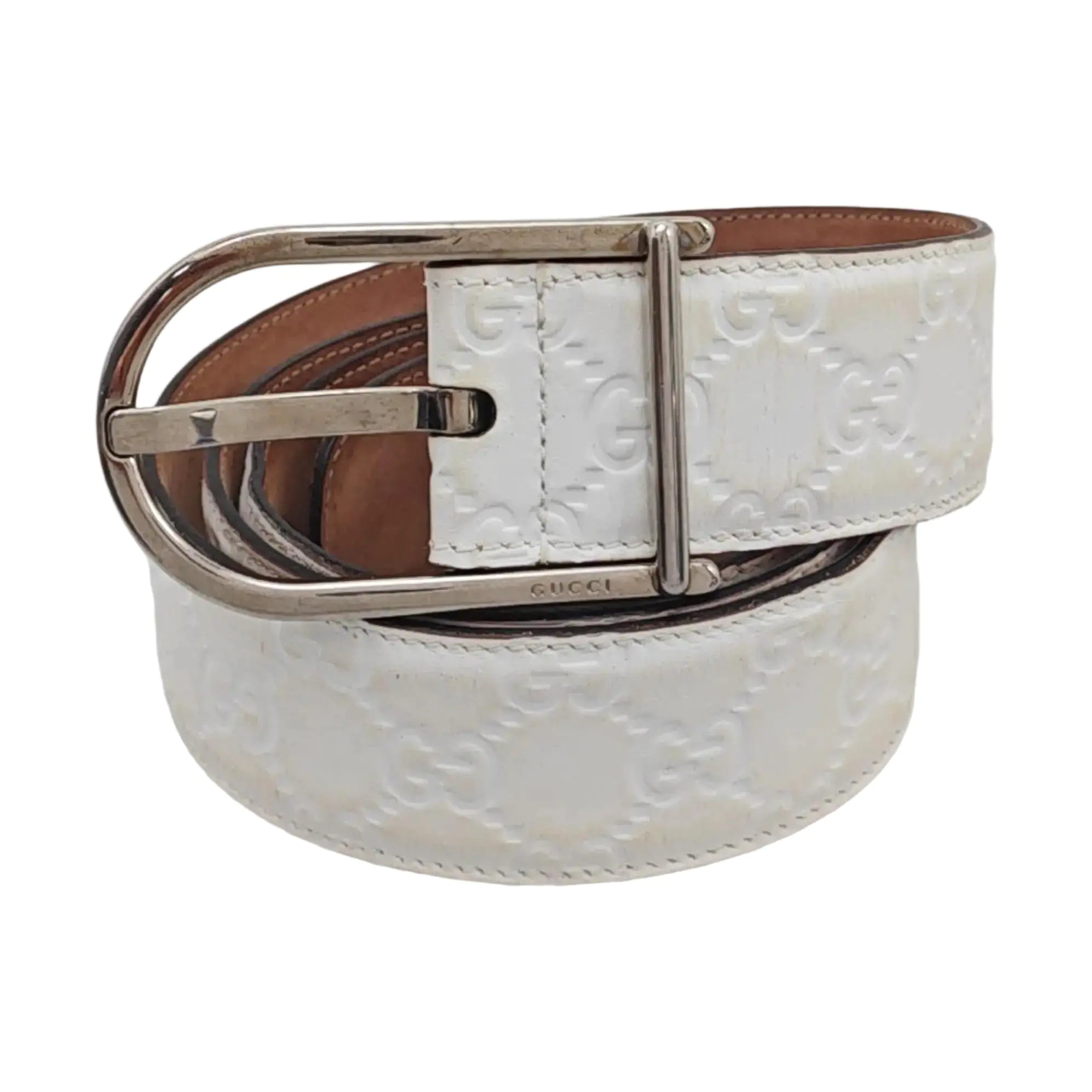 Leather Belt White