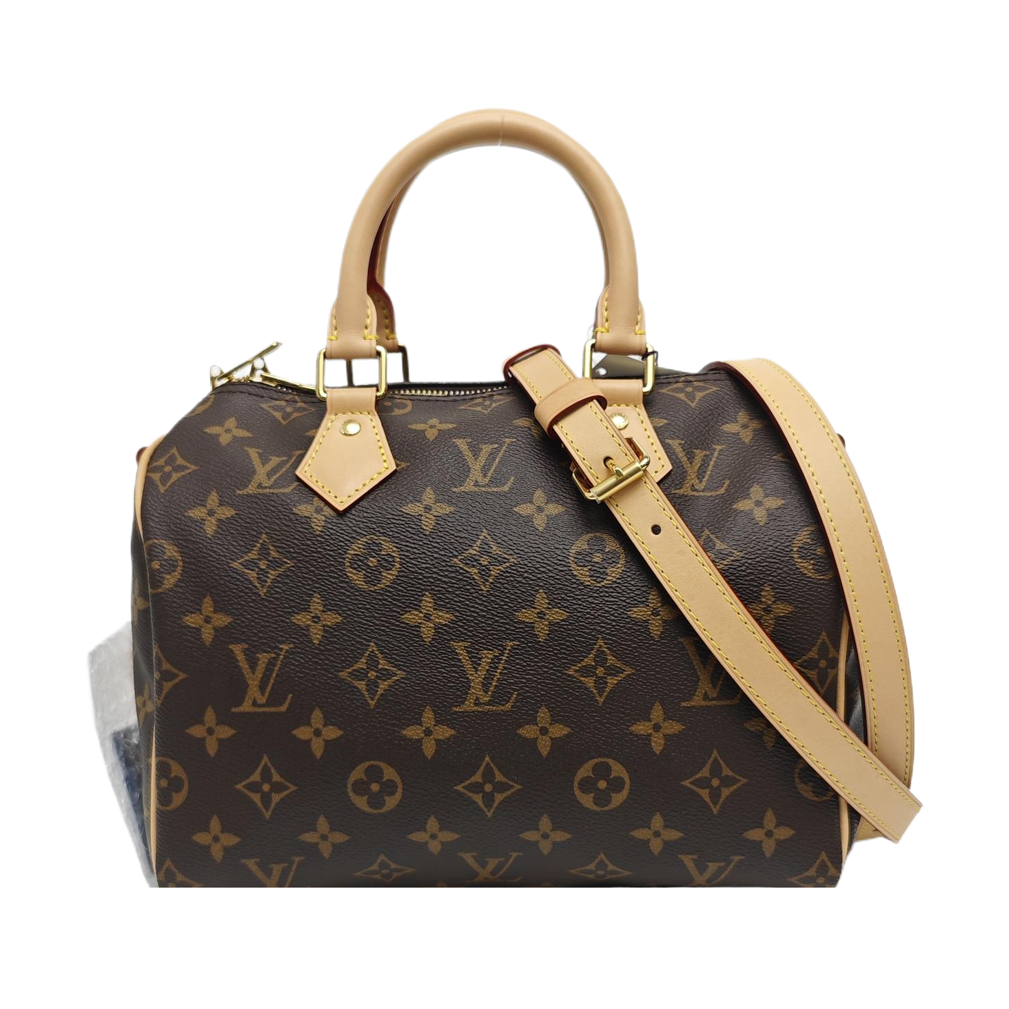 SPEEDY 25 Monogram Coated Canvas Brown