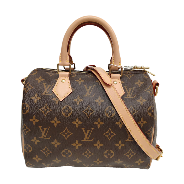 Authenticated pre-owned  SPEEDY 25 Monogram Coated Canvas Brown - Crossbody Bag at Looply