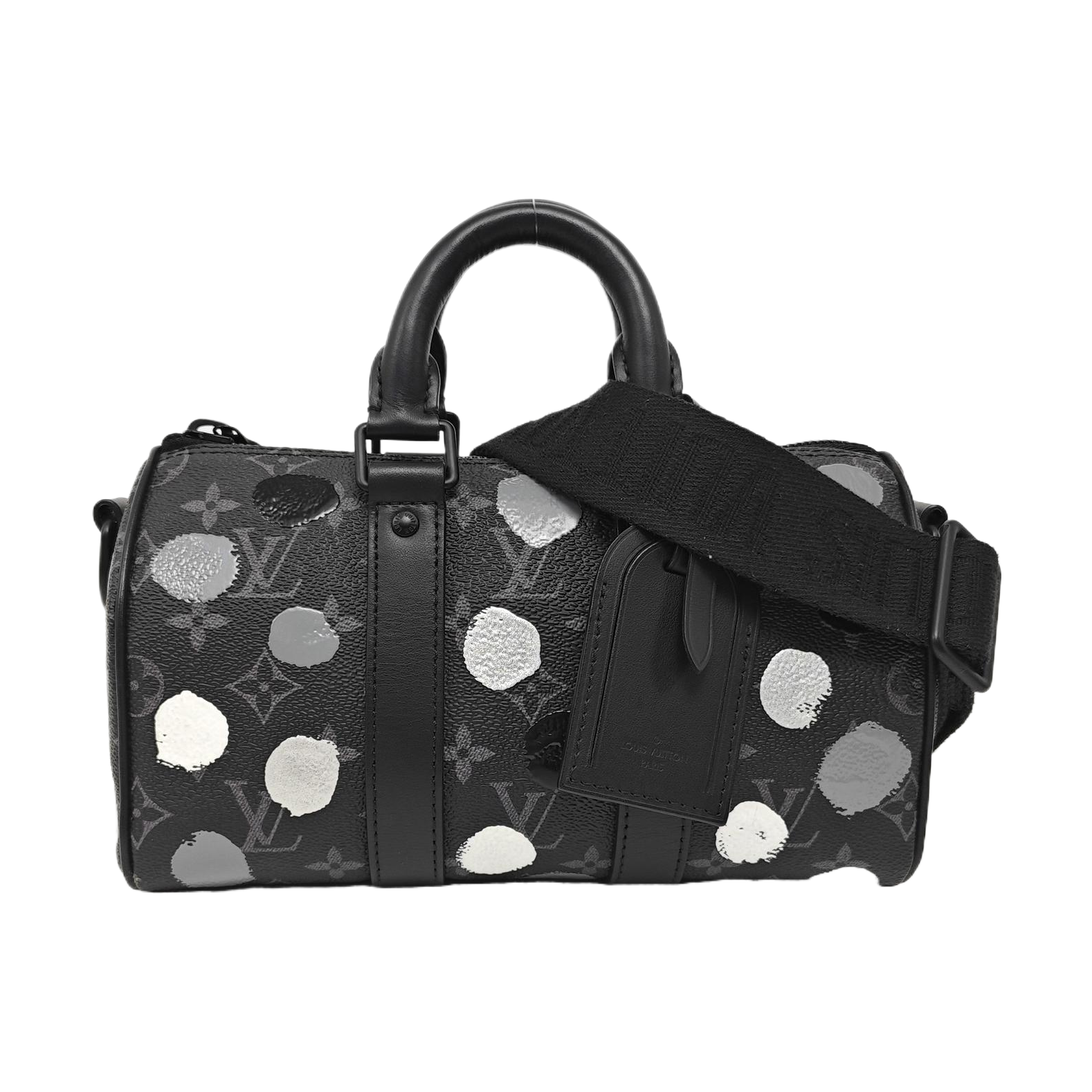KEEPALL Monogram Coated Canvas Black