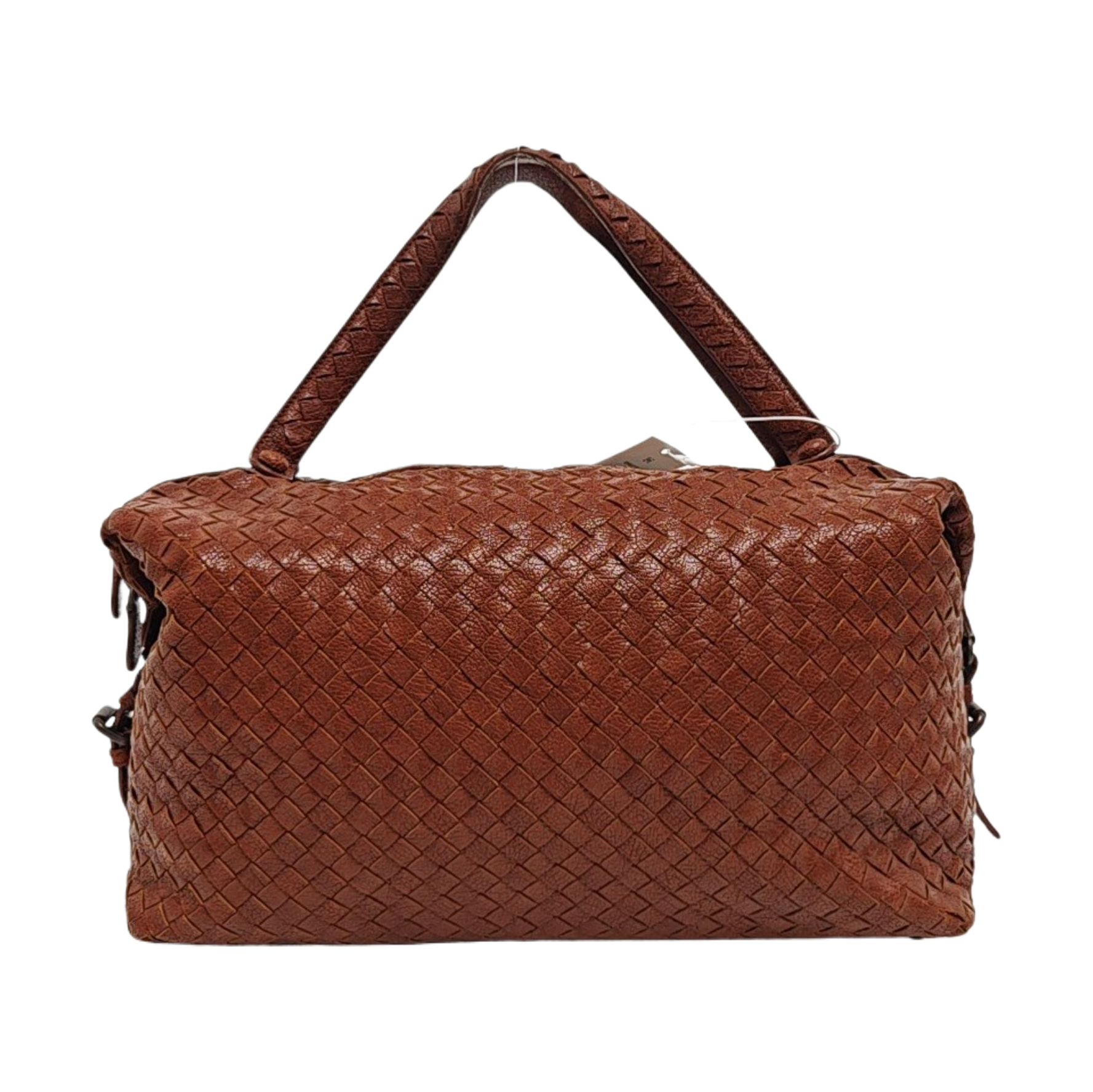 Calfskin Top Handle Bag Brown