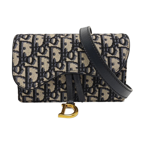 Authenticated pre-owned  Saddle Oblique Canvas Beige - Belt Bag at Looply