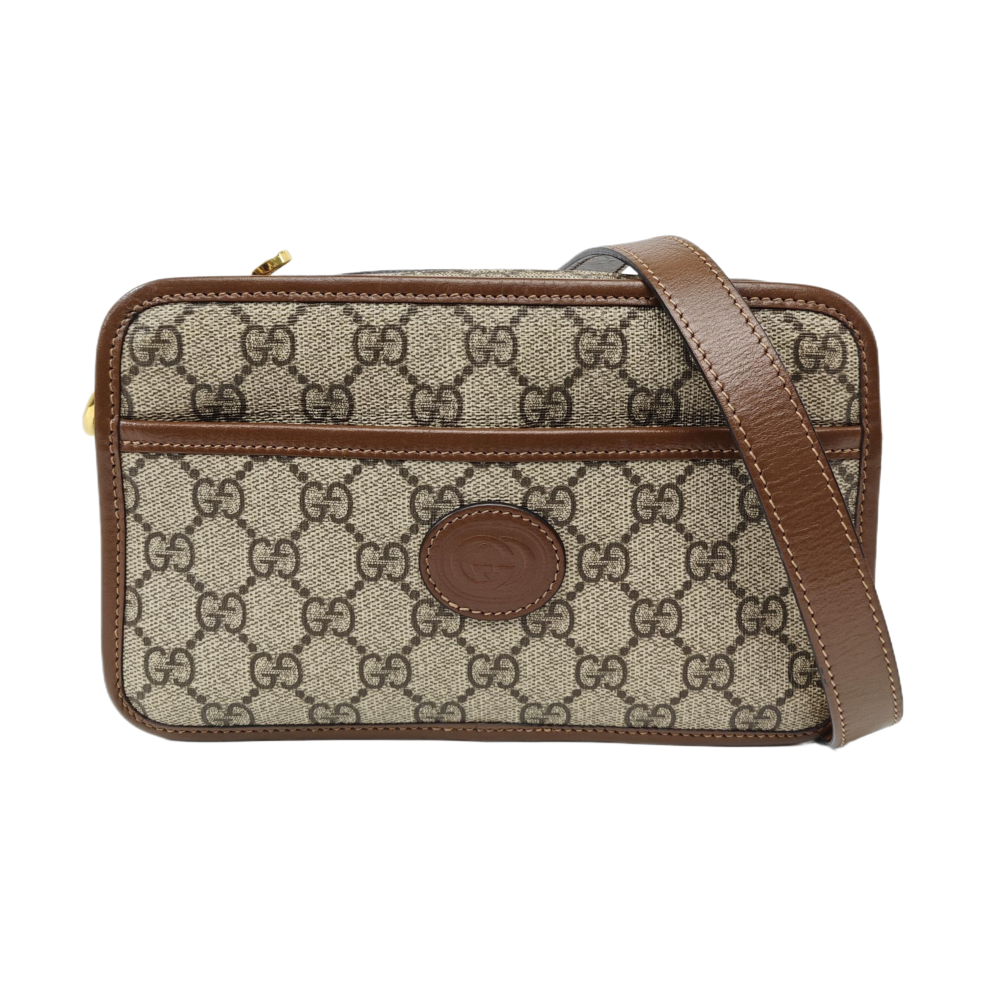 GG Supreme Mini Monogram Coated Canvas Beige