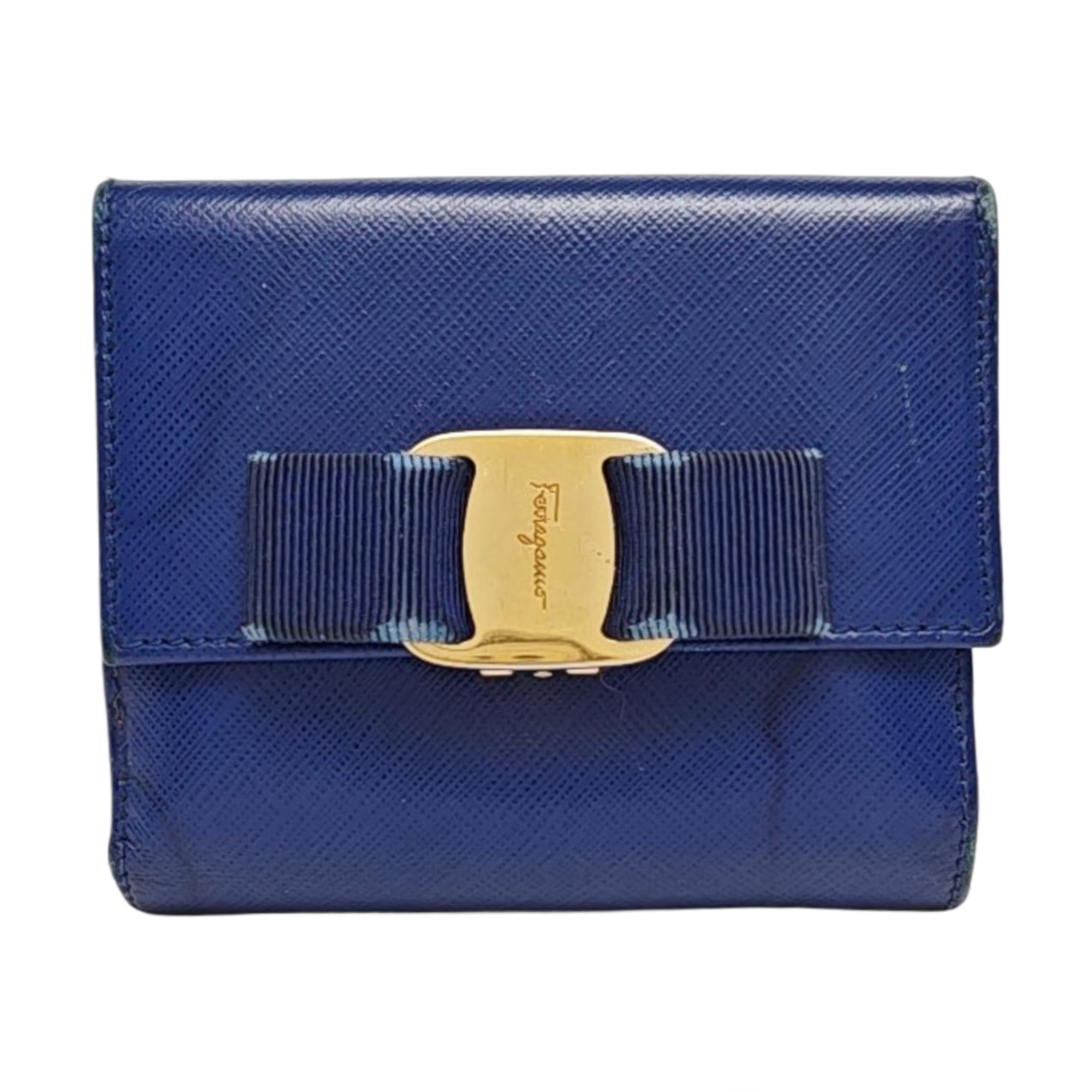 Vara Calfskin Blue Wallet