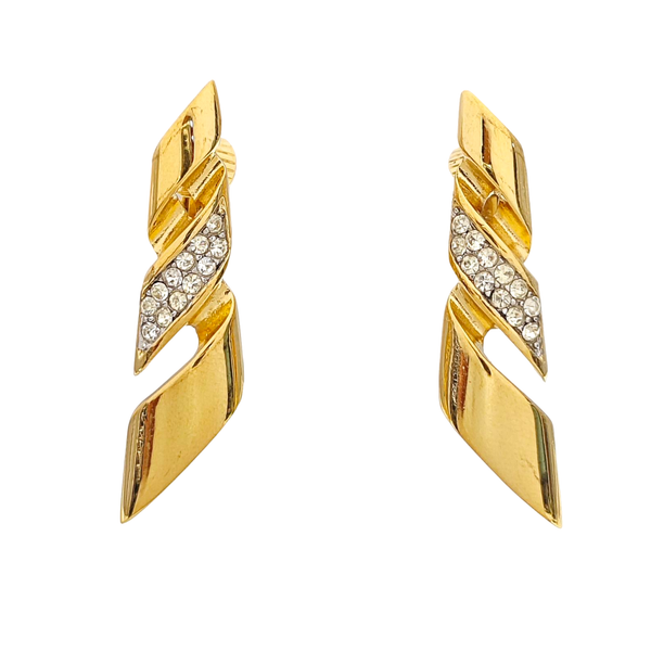 Metal Gold Clip On Earrings