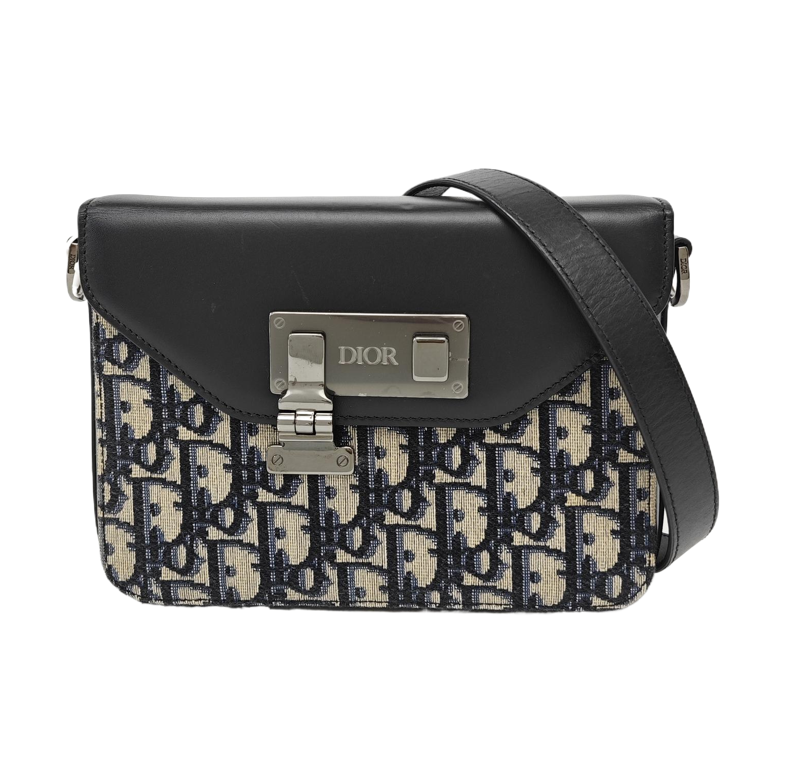 Lock Oblique Canvas Black