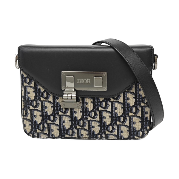 Lock Oblique Canvas Black
