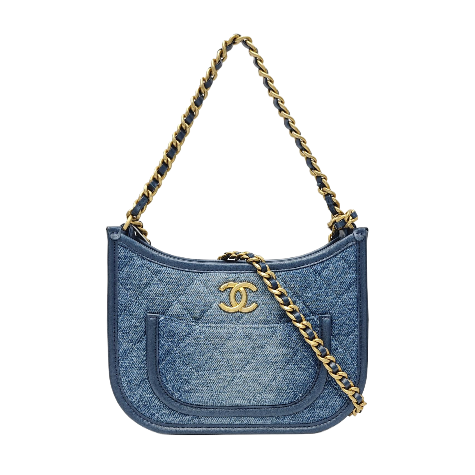 HOBO Quilted Denim Blue