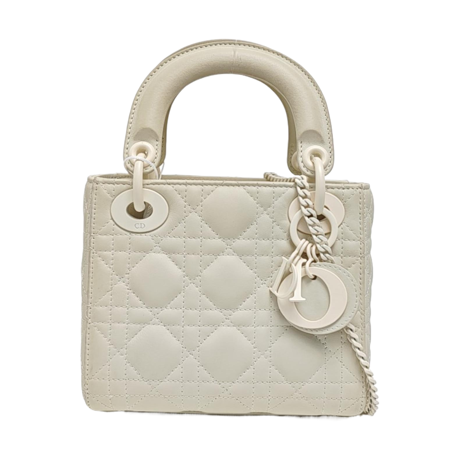 Lady Dior Mini Cannage Lambskin White