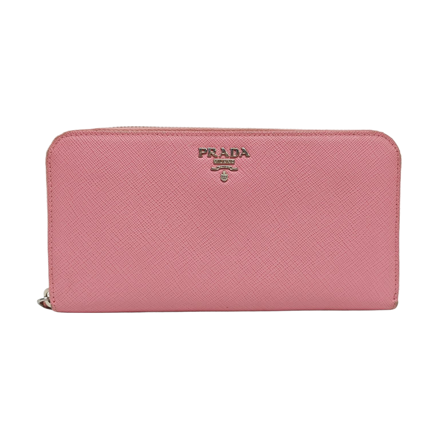 Zippy Wallet Saffiano Calfskin Pink