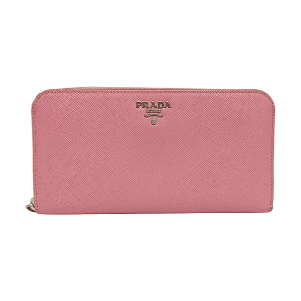 Zippy Wallet Saffiano Calfskin Pink