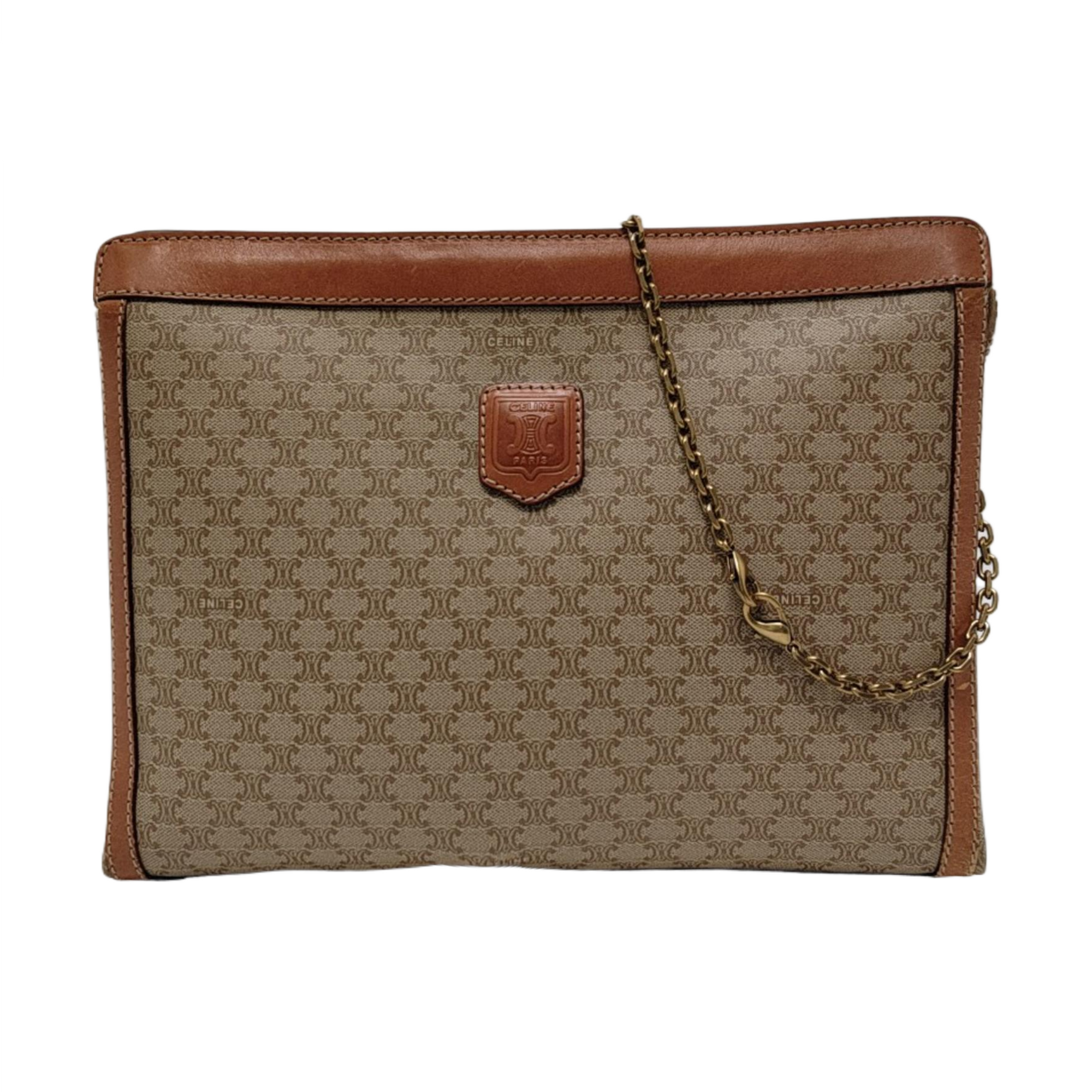 MACADAM CLUTCHES Coated Canvas Beige