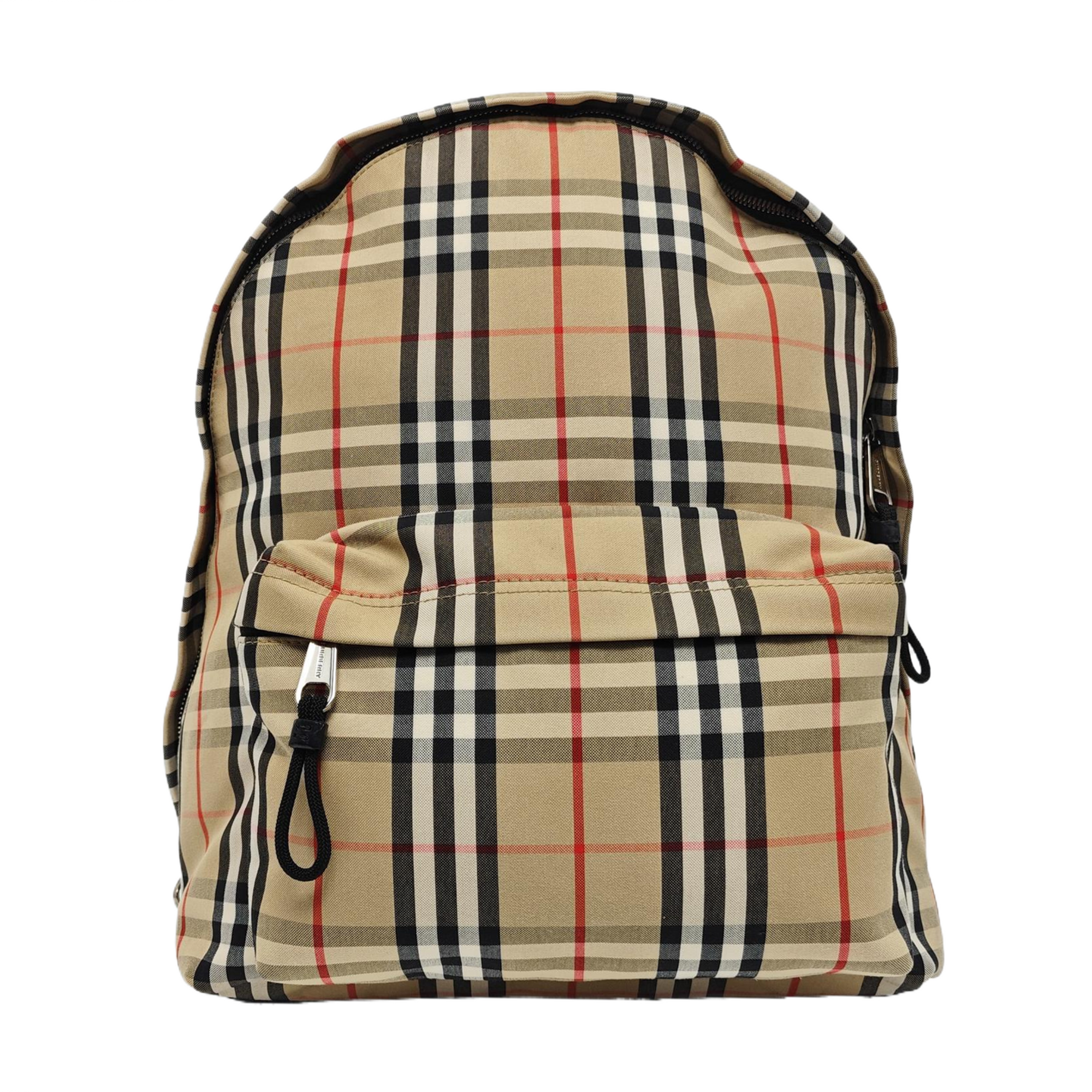 Quilted Fabric Backpack Beige