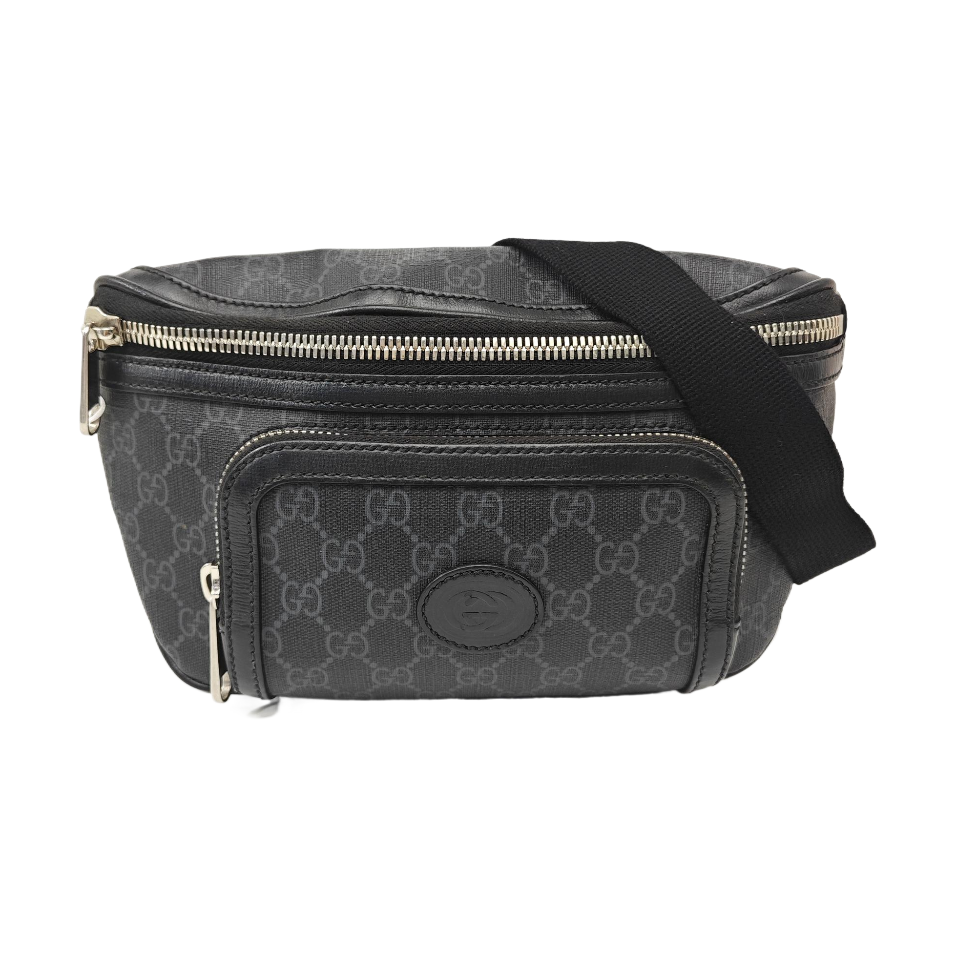 Monogram Coated Canvas Belt Bag Black