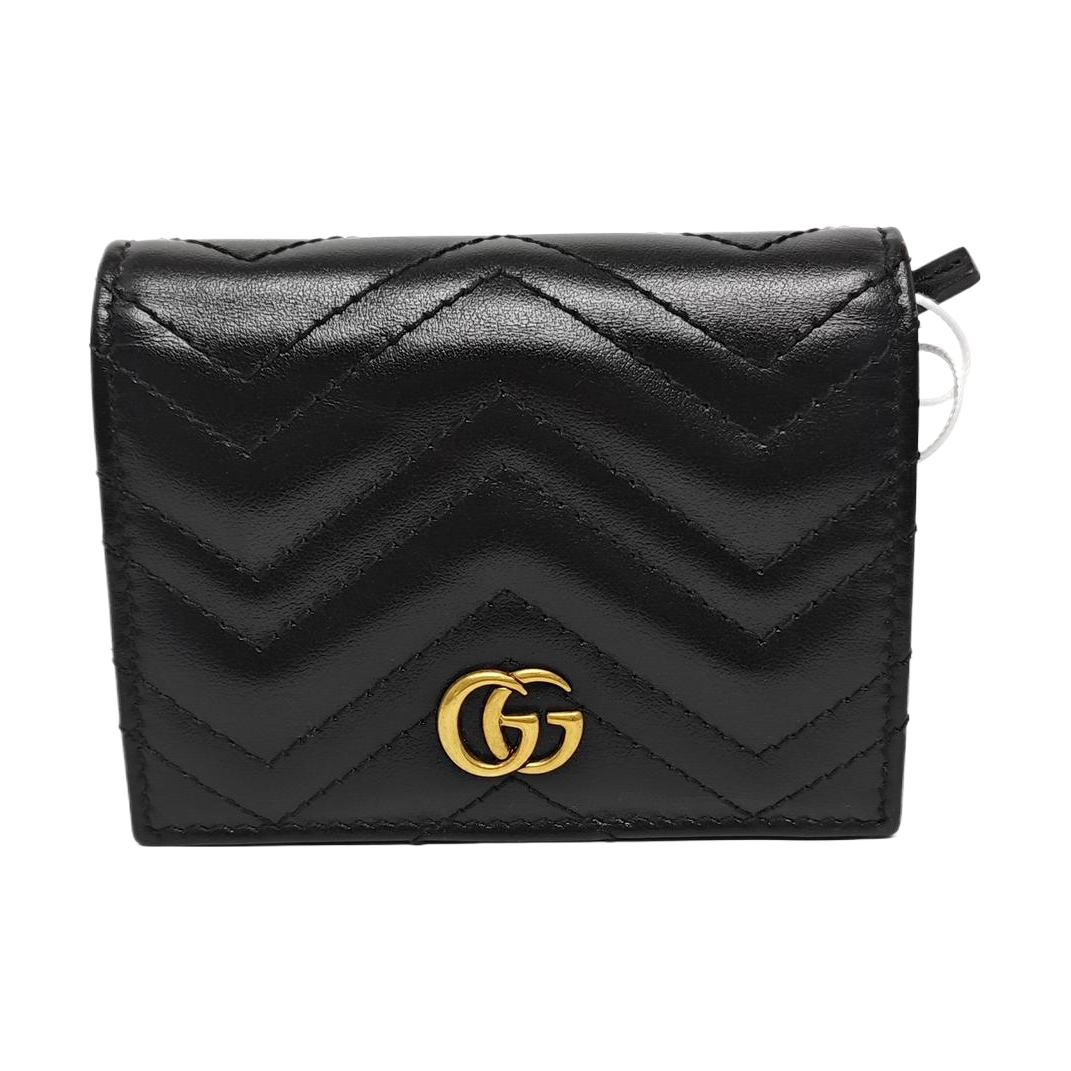 GG Marmont Mini Quilted Calfskin Black Wallet