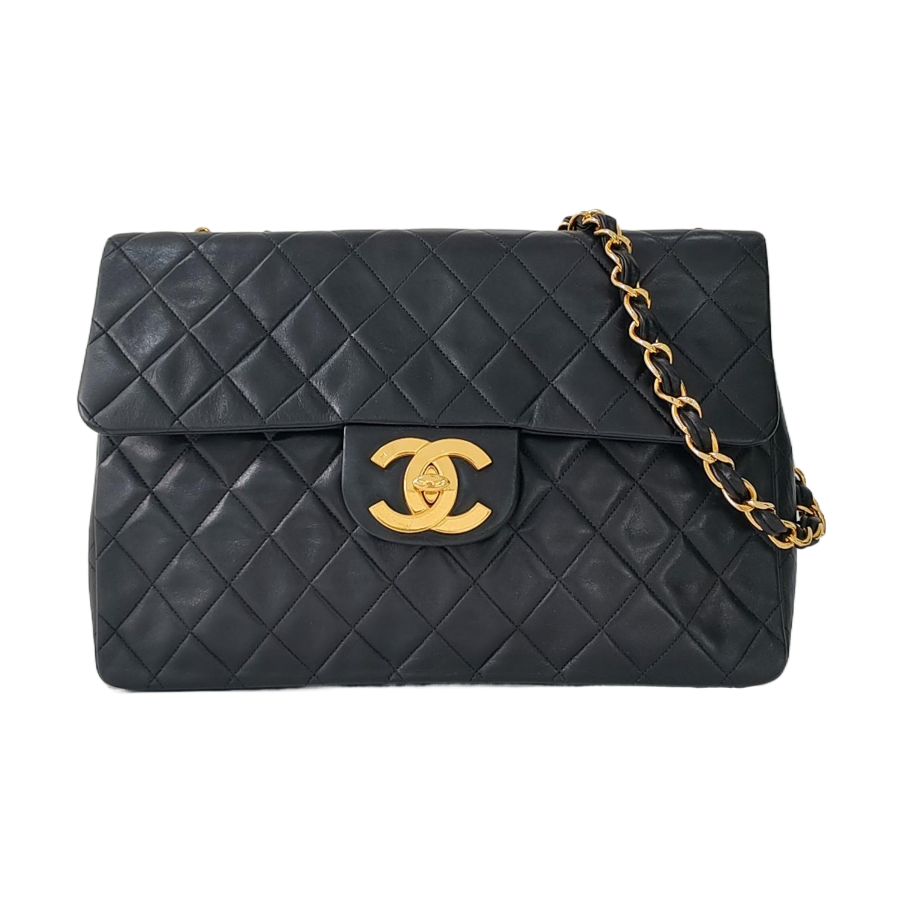 Maxi Quilted Calfskin Black