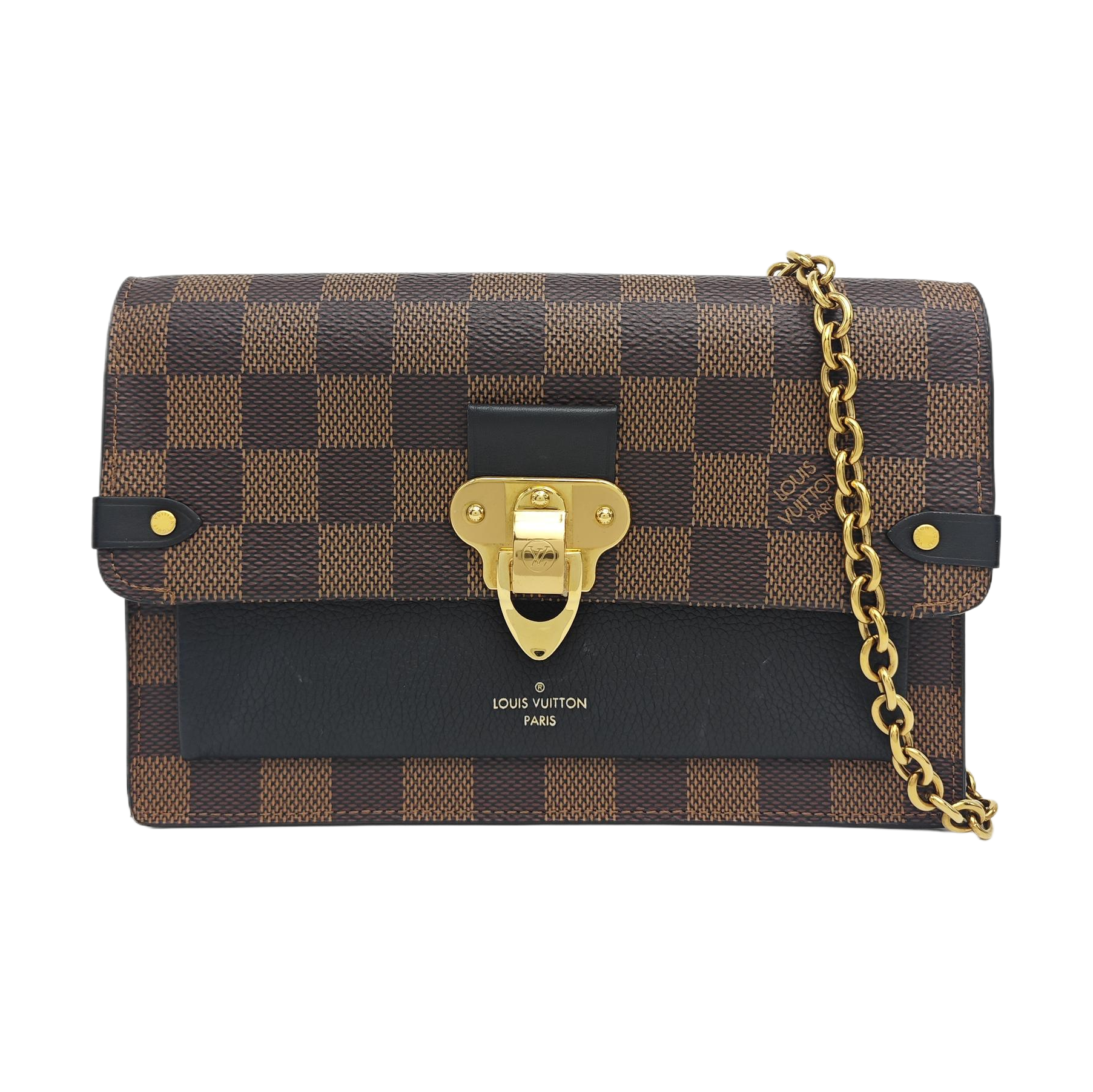 VAVIN Damier Ebene Coated Canvas Brown