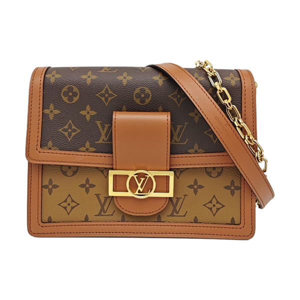 DAUPHINE MM Monogram Coated Canvas Brown