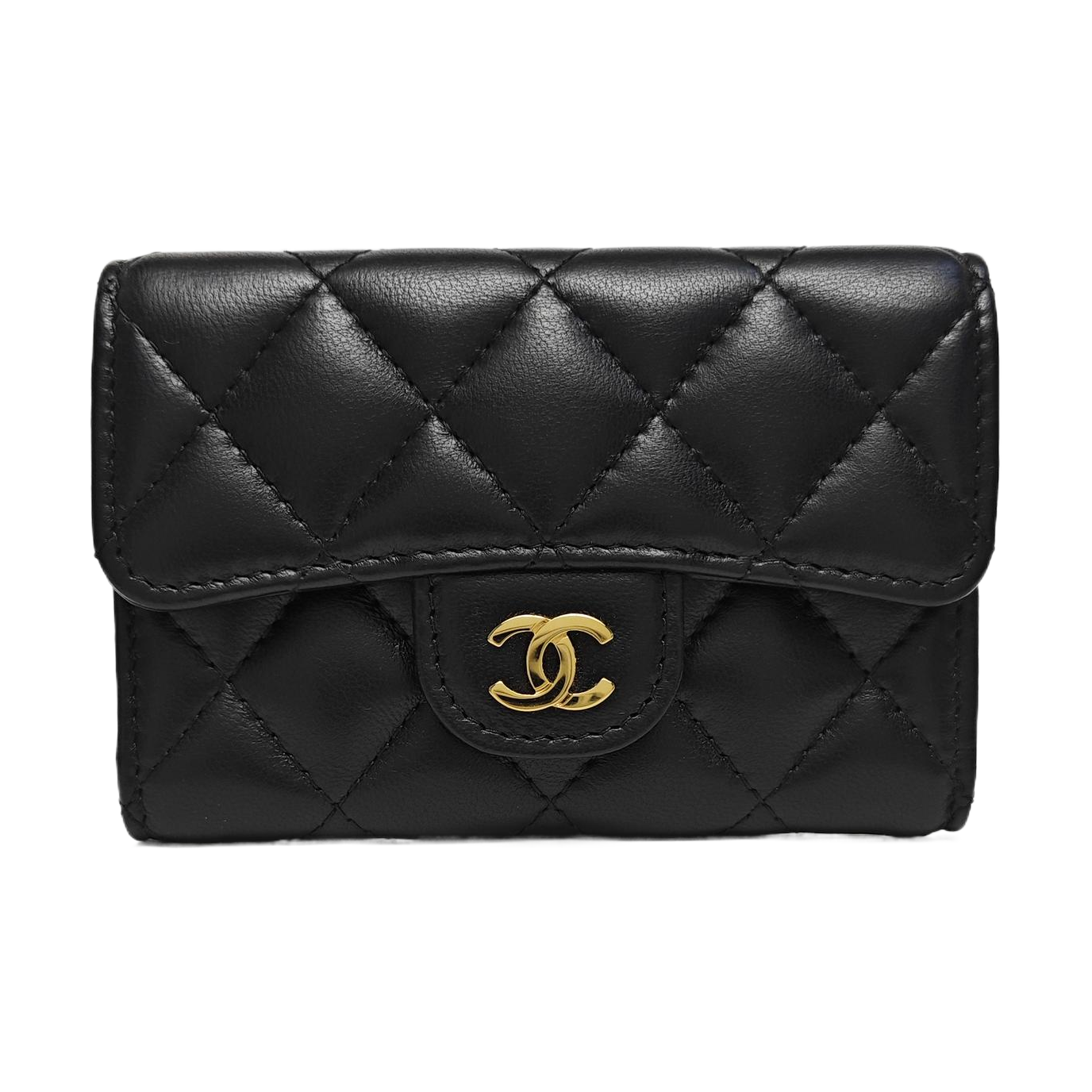 CLASSIC FLAP Quilted Lambskin Black Wallet