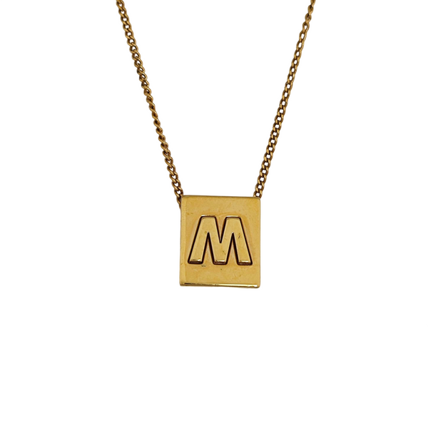ALPHABET Brass Gold Necklace