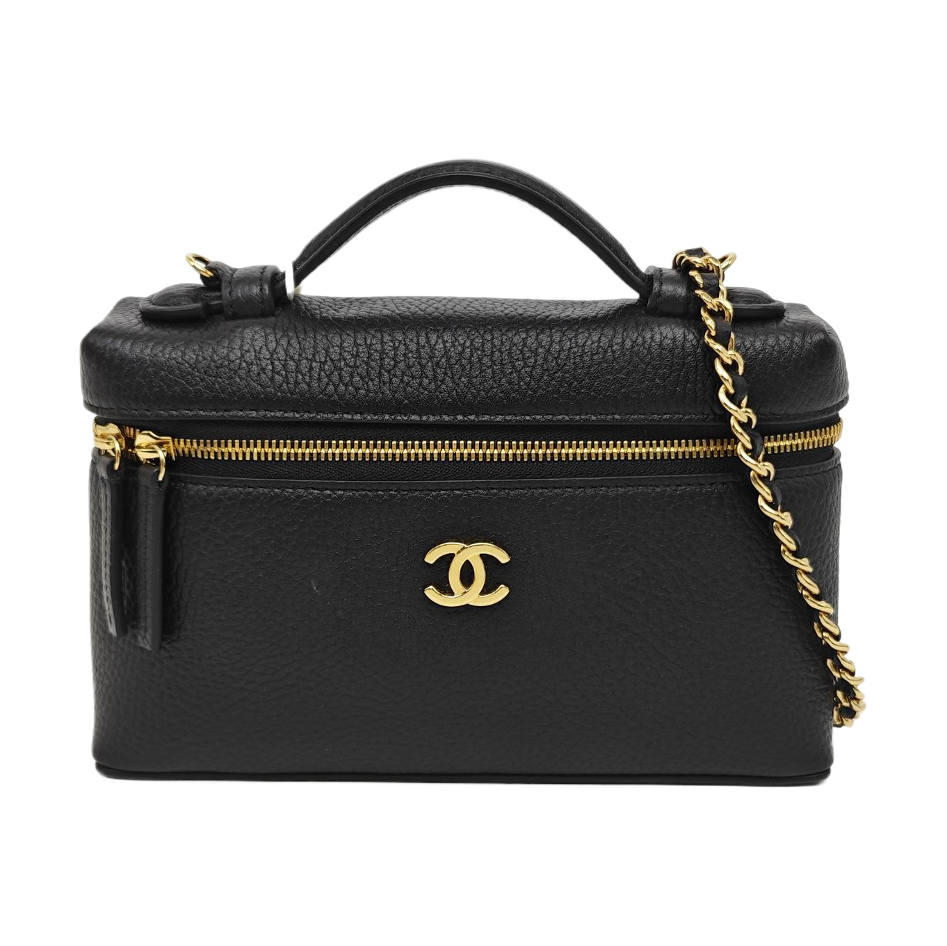 Calfskin Shoulder Bag Small Black