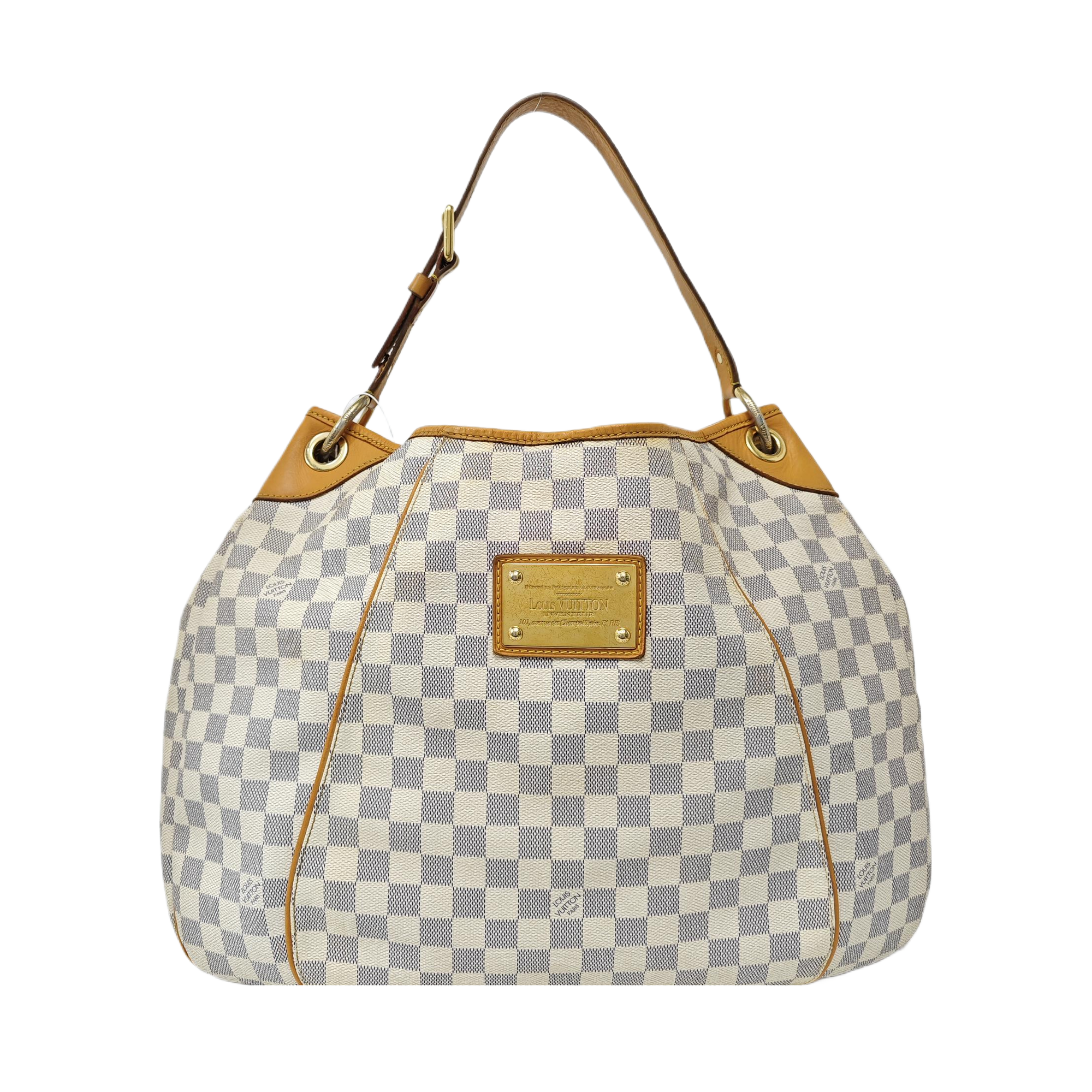 GALLIERA GM Damier Azur Coated Canvas White