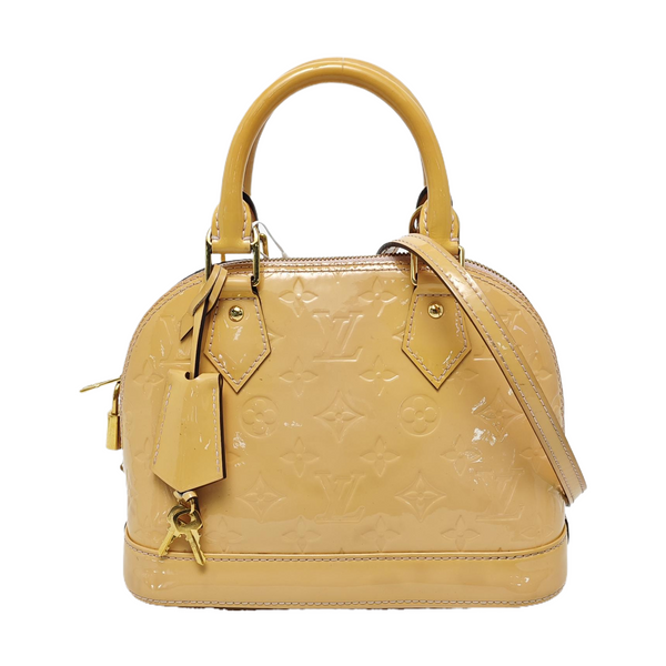 ALMA BB Monogram Patent Leather Yellow