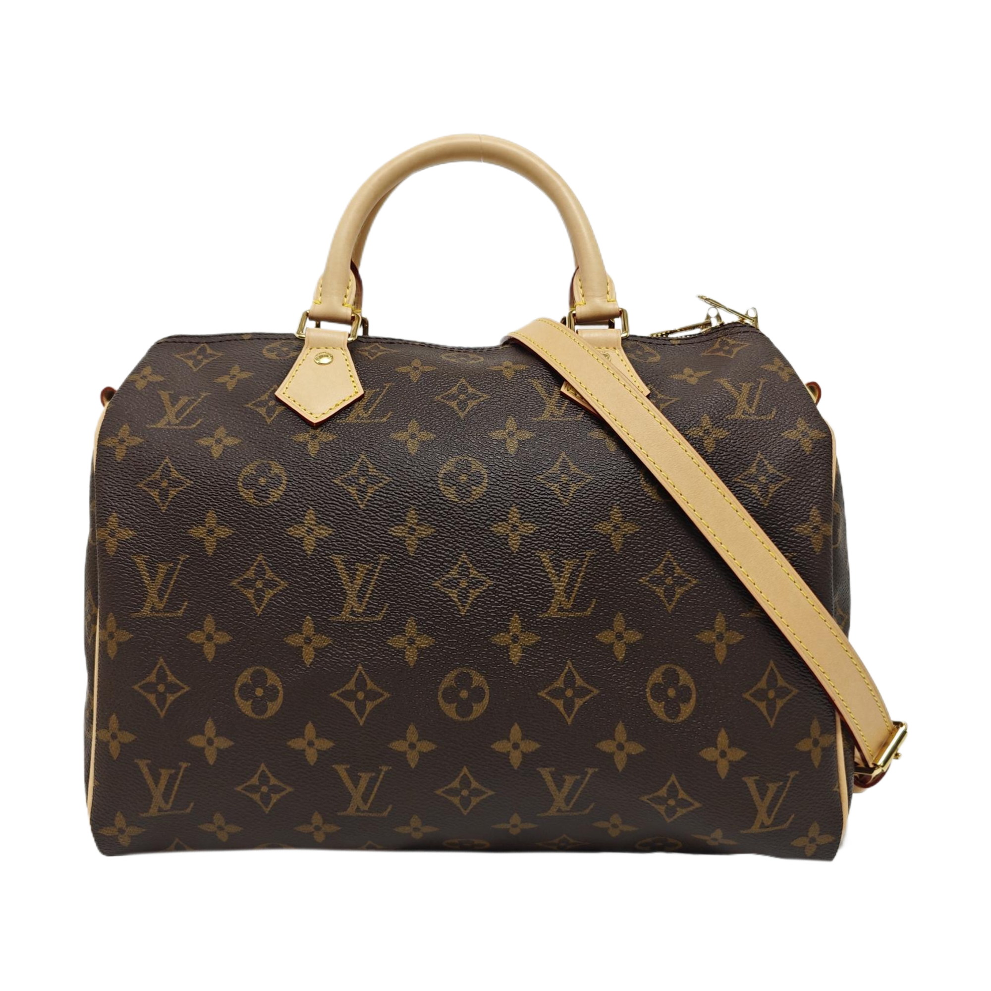 SPEEDY 30 Monogram Coated Canvas Brown