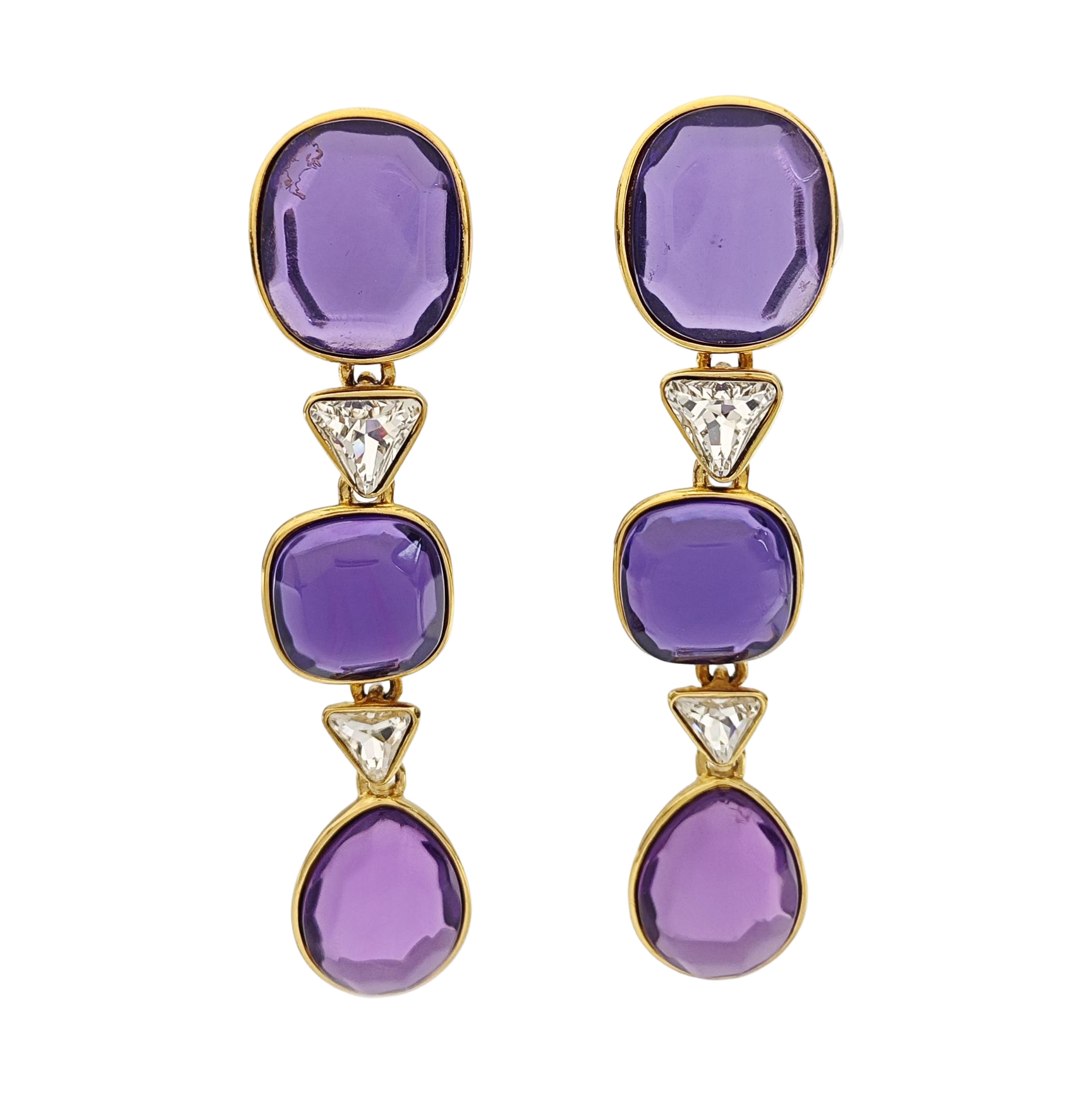 Metal Gold Clip On Earrings
