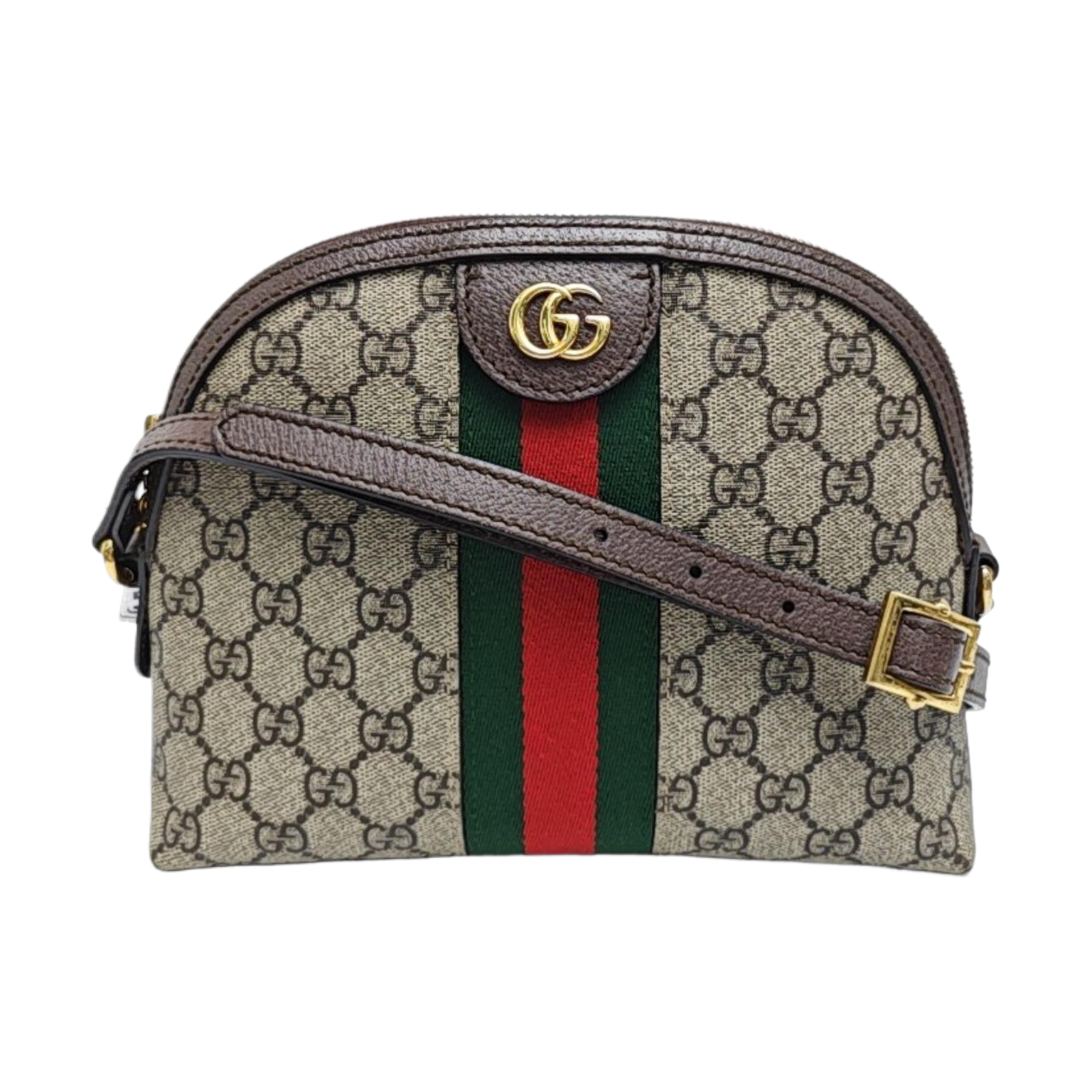 Ophidia Small Monogram Coated Canvas Beige