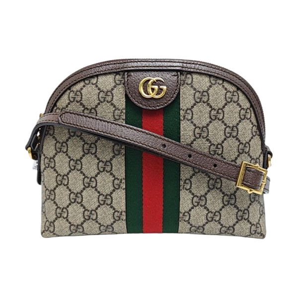 Ophidia Small Monogram Coated Canvas Beige