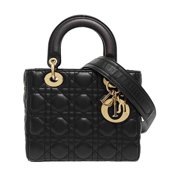 Lady Dior Small Cannage Lambskin Black