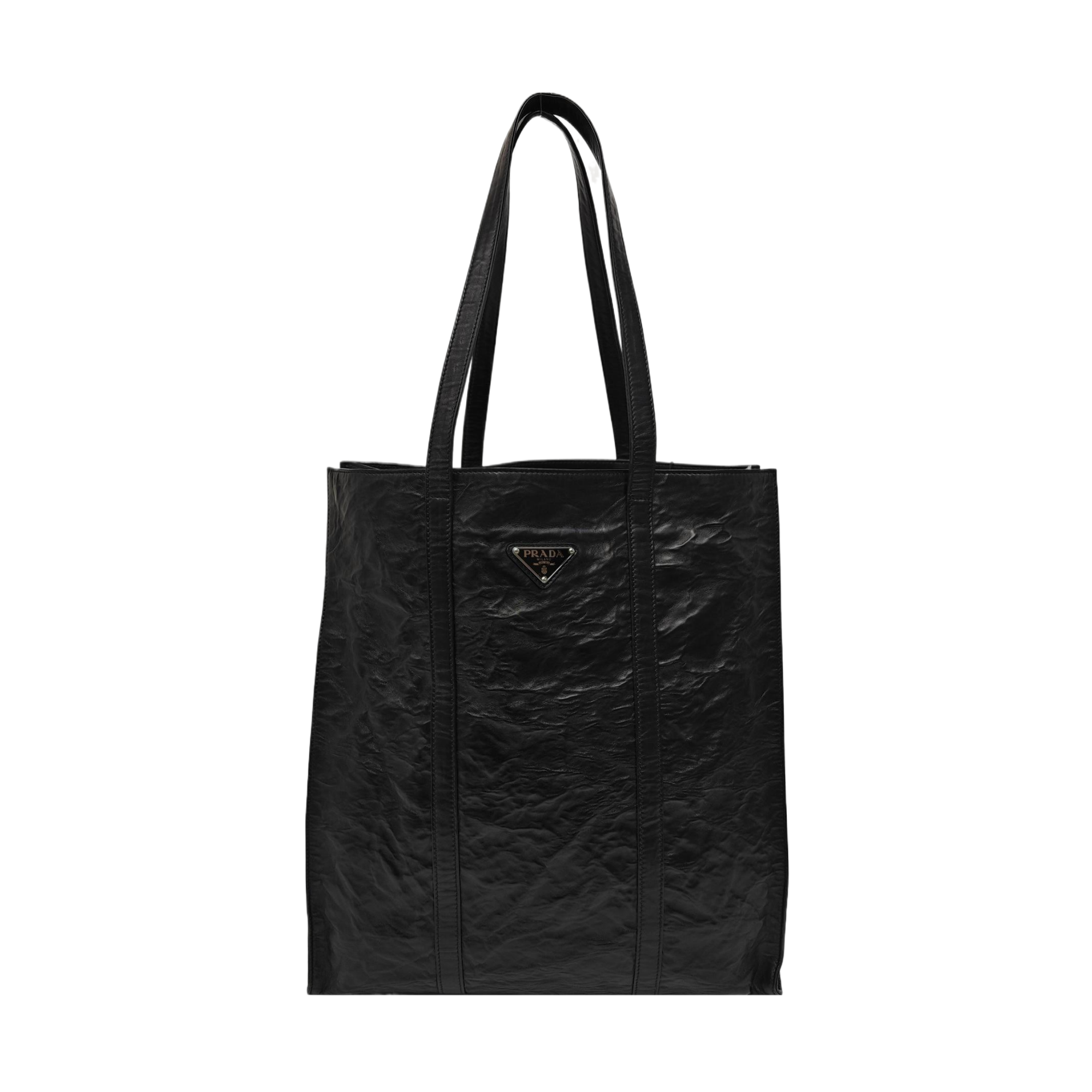 Lambskin Top Handle Bag Black