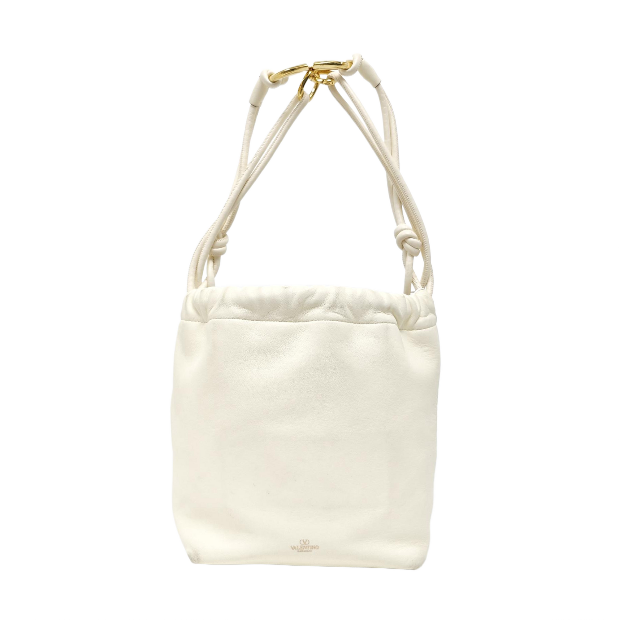 Lambskin Bucket Bag White