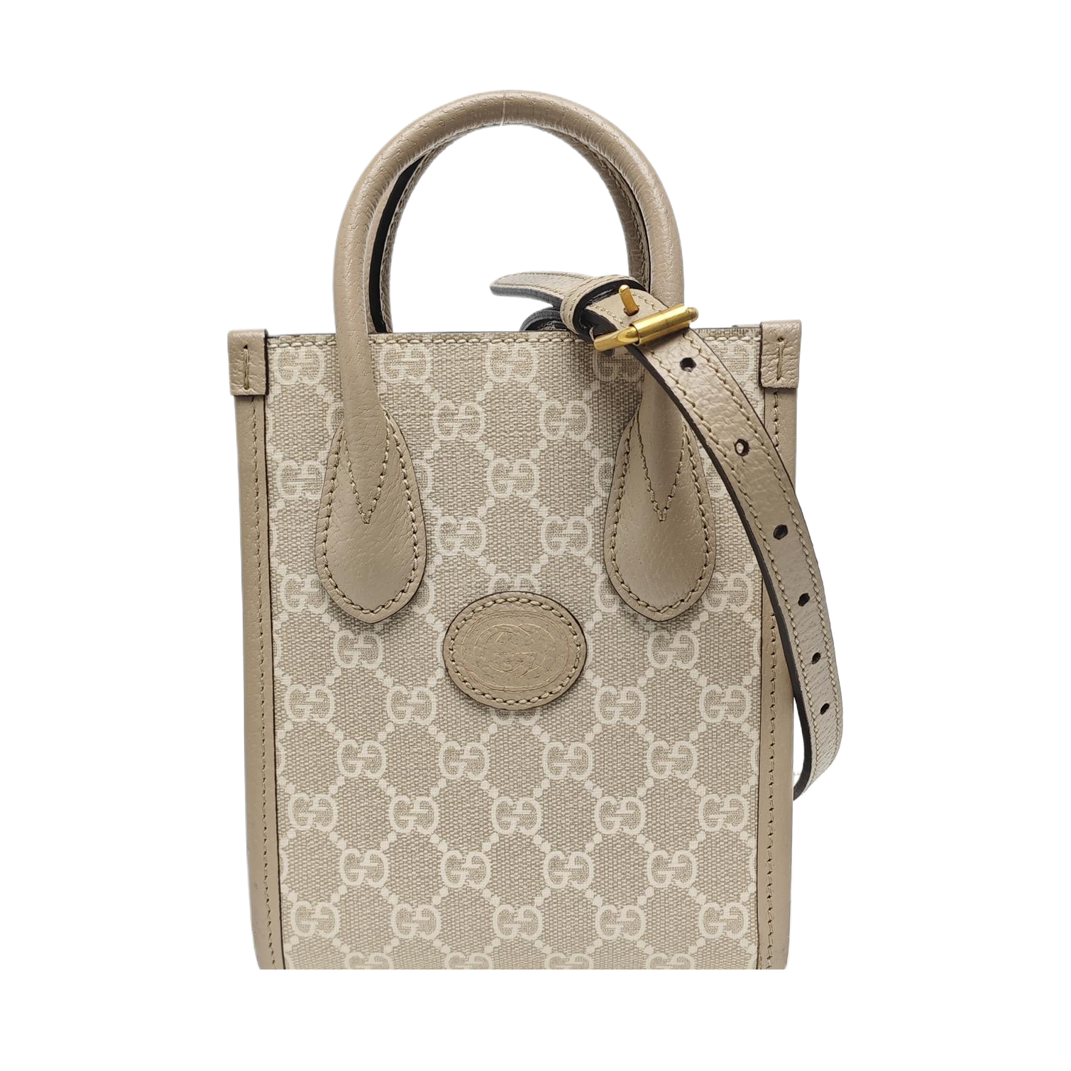 Retro Mini Monogram Coated Canvas Beige