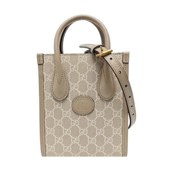 Retro Mini Monogram Coated Canvas Beige