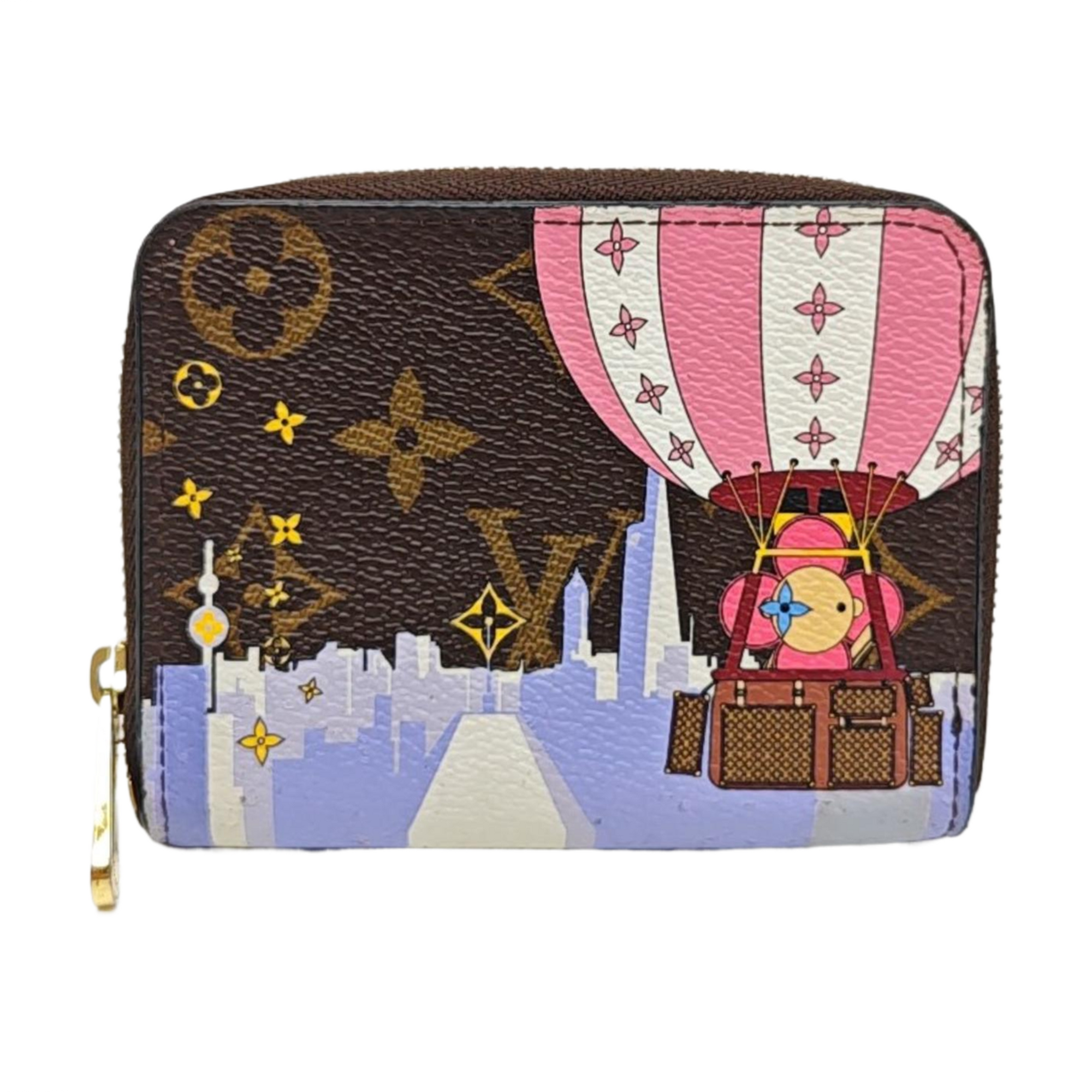 ZIPPY Monogram Coated Canvas Brown Wallet