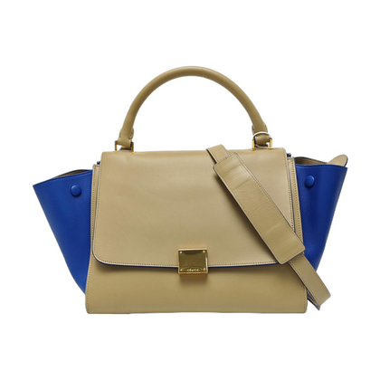 TRAPEZE Small Calfskin Beige