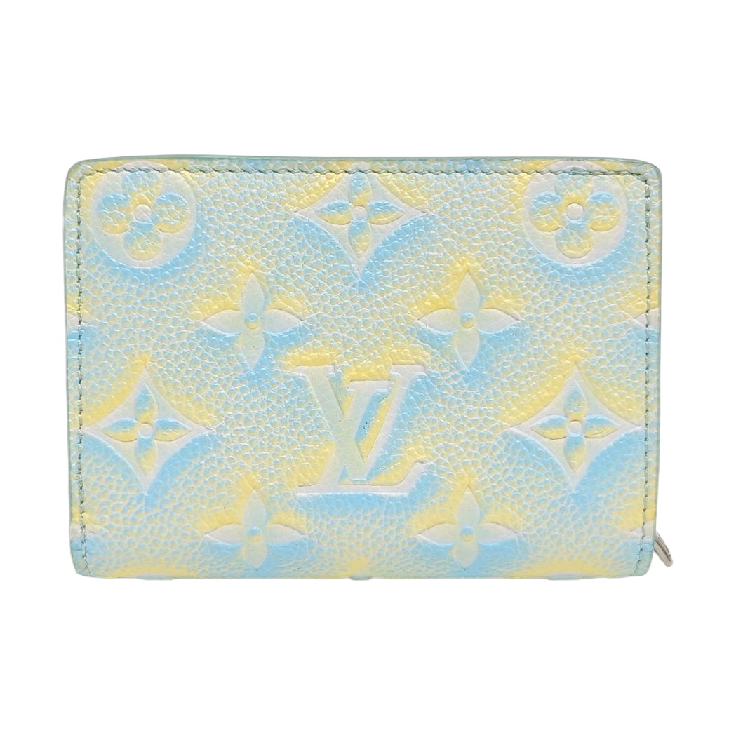 Monogram Calfskin Card Holder Green