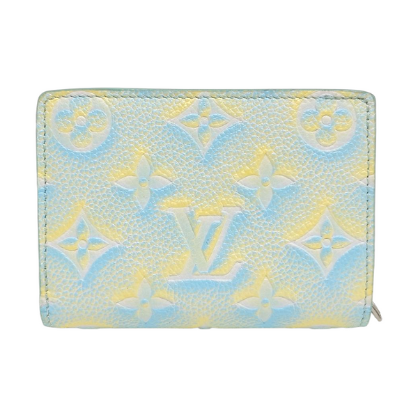 Monogram Calfskin Card Holder Green