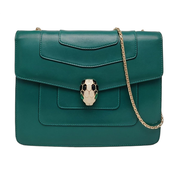 SERPENTI FOREVER Medium Calfskin Green