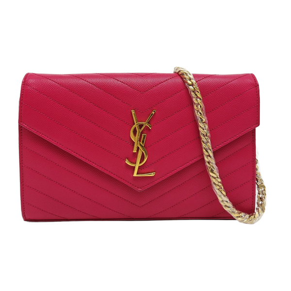 MONOGRAM Medium Chevron Calfskin Pink