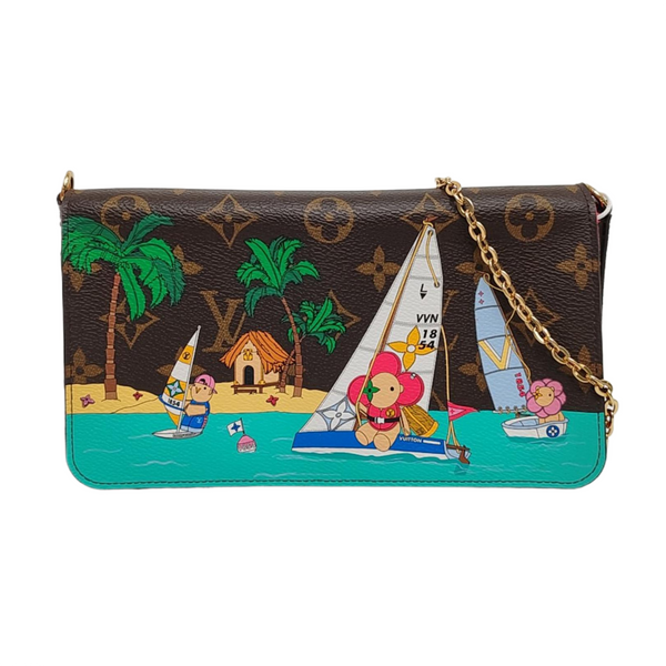 FÉLICIE Monogram Coated Canvas Brown
