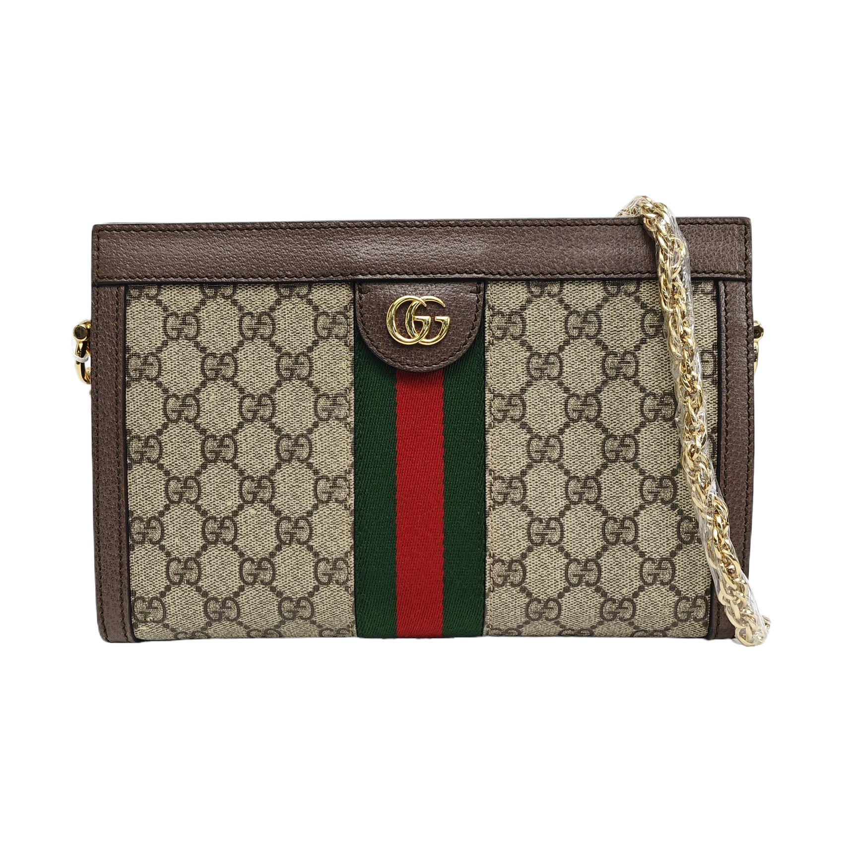 Ophidia Small Monogram Coated Canvas Beige